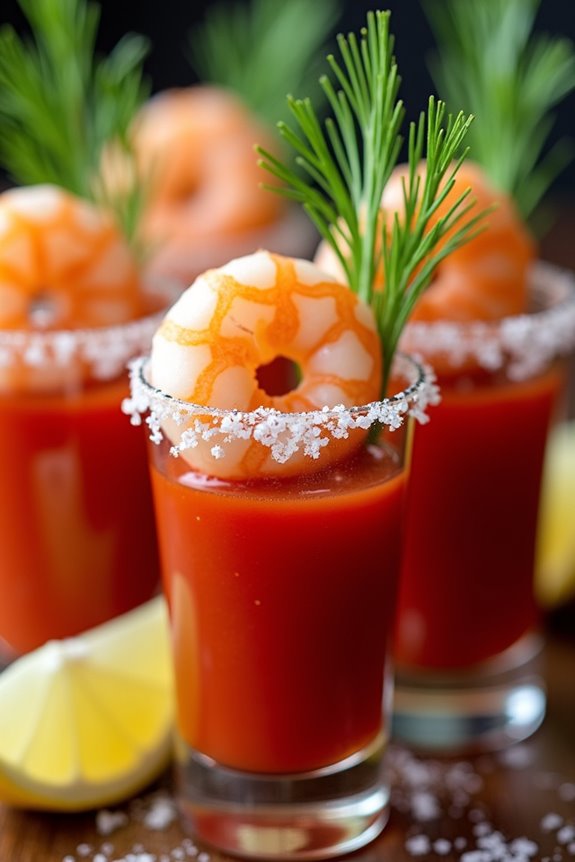 spooky shrimp cocktail shooters