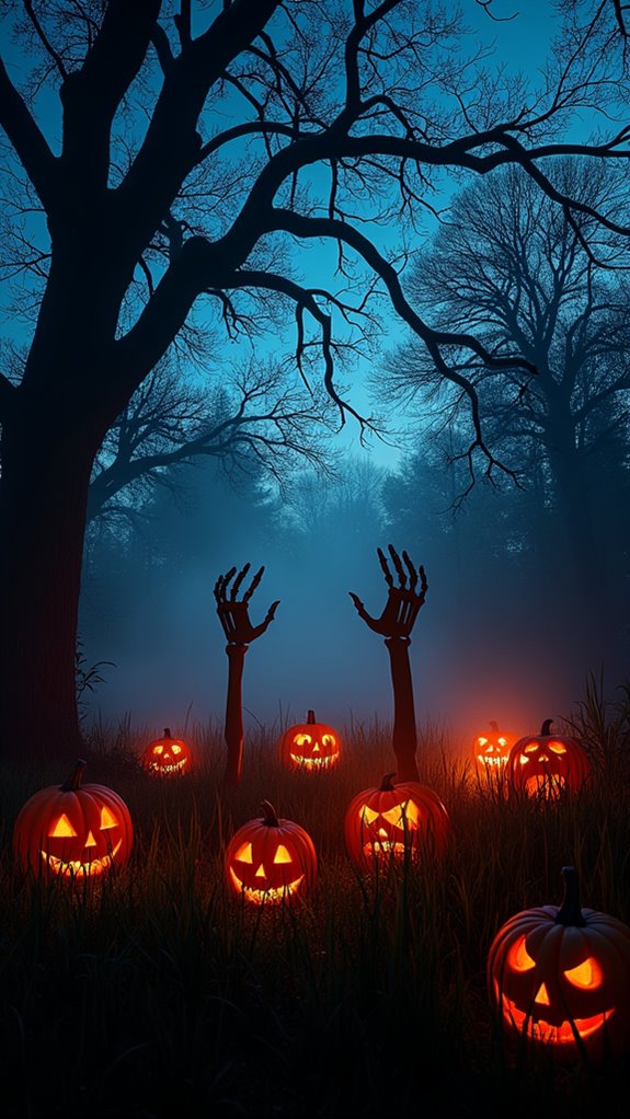 spooky silhouettes create atmosphere