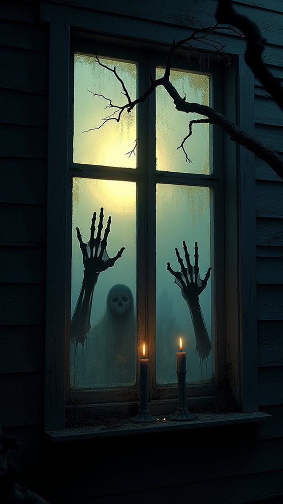 spooky silhouettes in windows