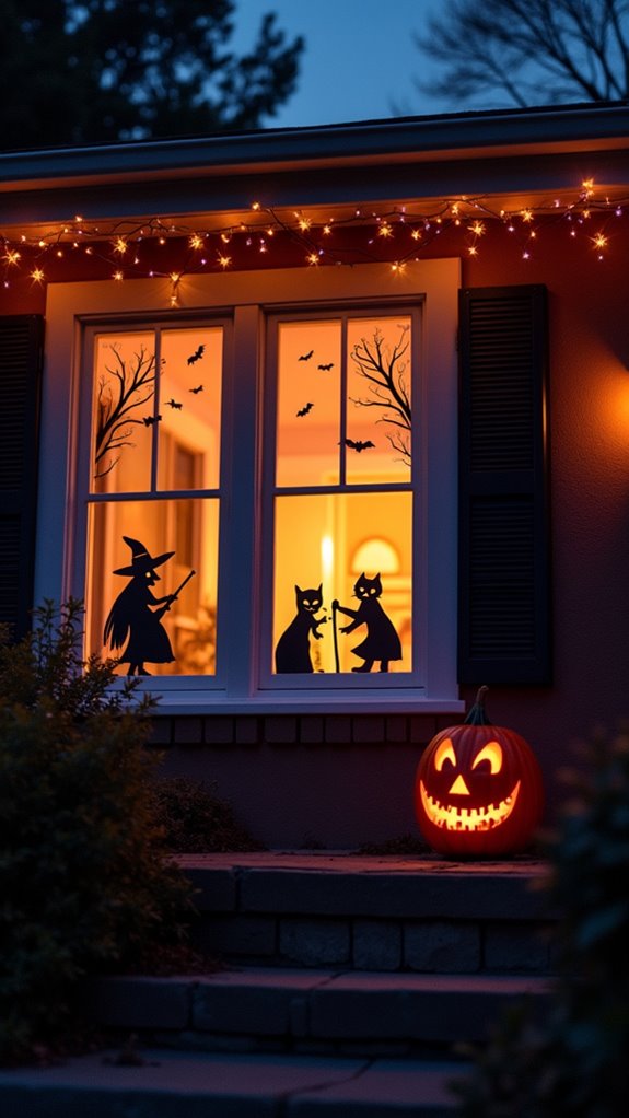 spooky silhouettes in windows