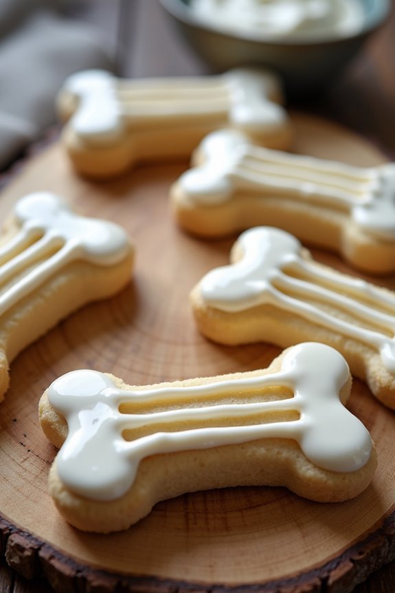 spooky skeleton bone cookies