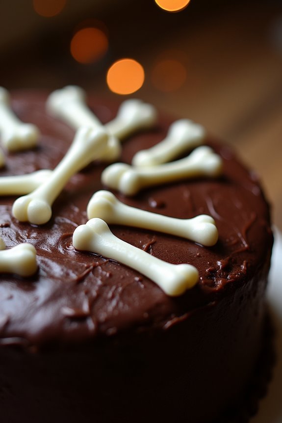 spooky skeleton bones cake