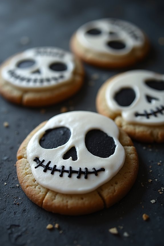 spooky skeleton sugar cookies