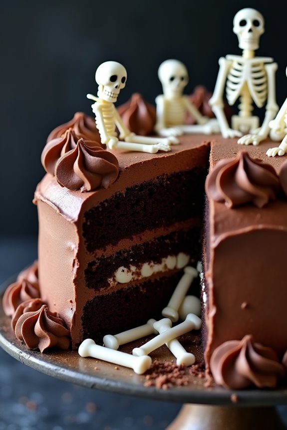 spooky skeleton surprise cake
