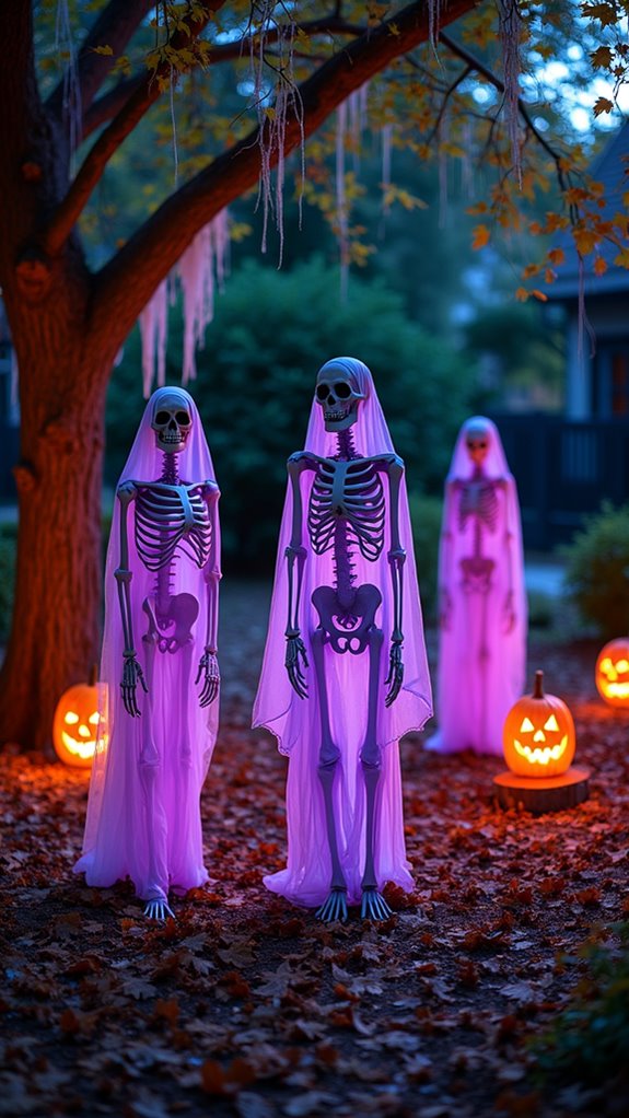 spooky skeleton yard decorations