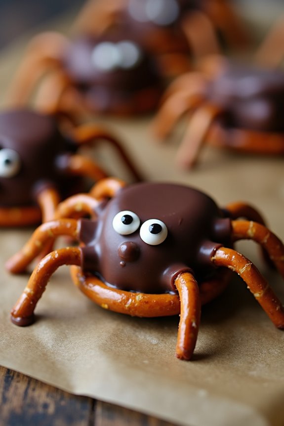 spooky spider chocolate treats