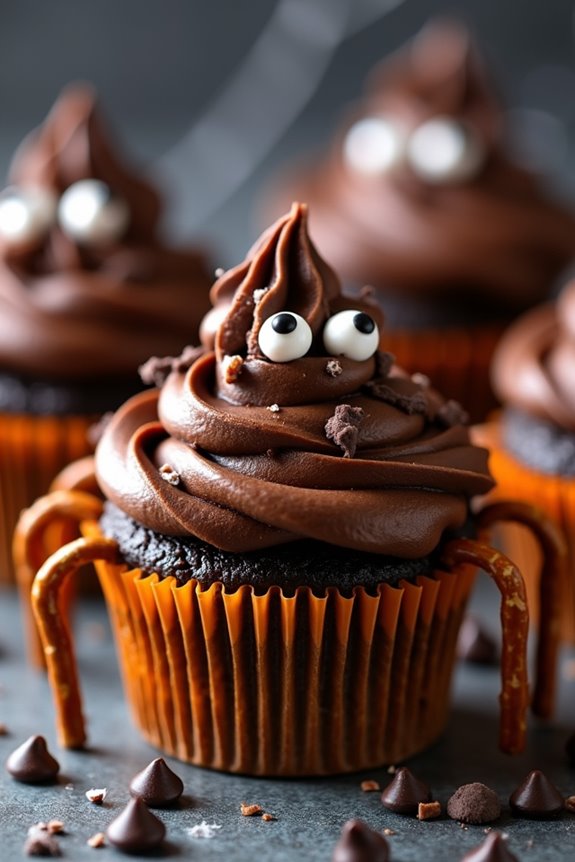 spooky spider cupcakes recipe