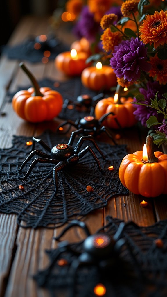 spooky spider halloween decor