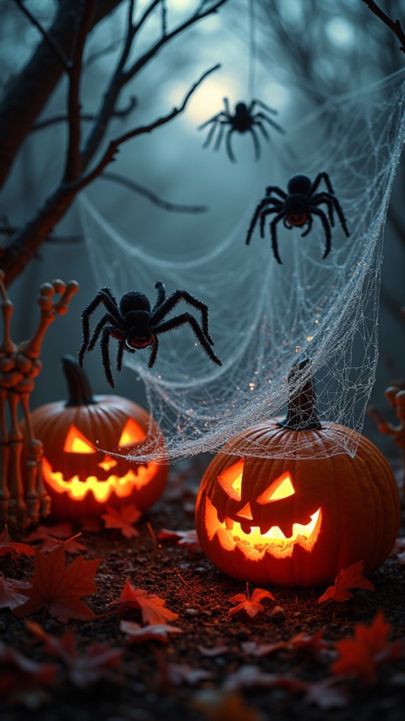 spooky spider web decorations