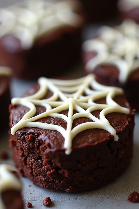 spooky spiderweb brownies recipe