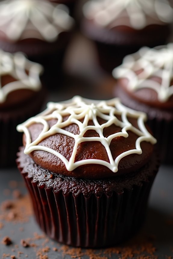 spooky spiderweb cupcakes recipe