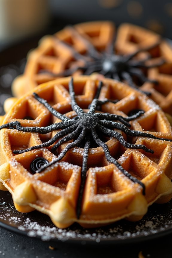 spooky spiderweb waffle recipe