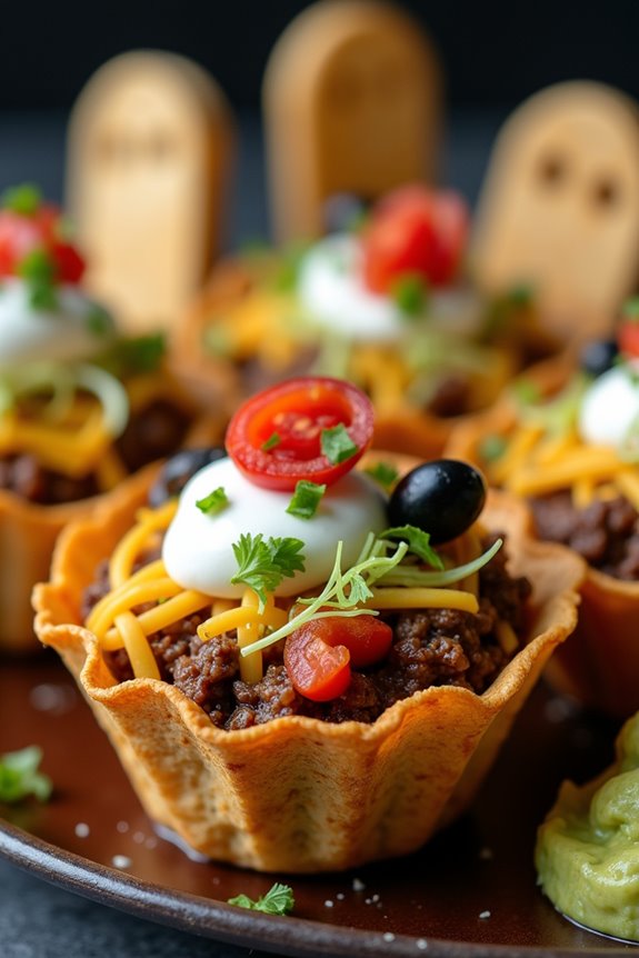 spooky taco cups recipe
