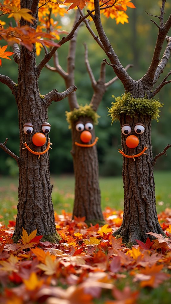 spooky tree faces decorations