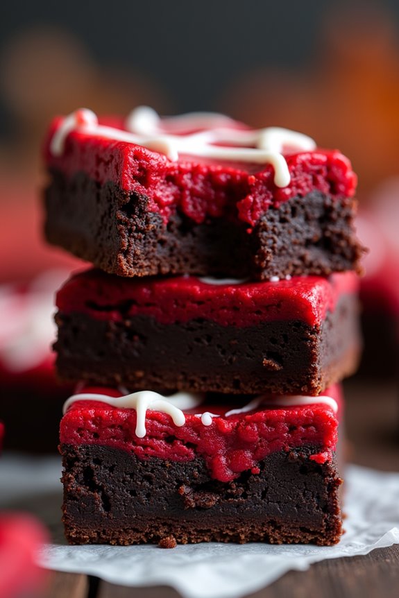 spooky vampire bite brownies