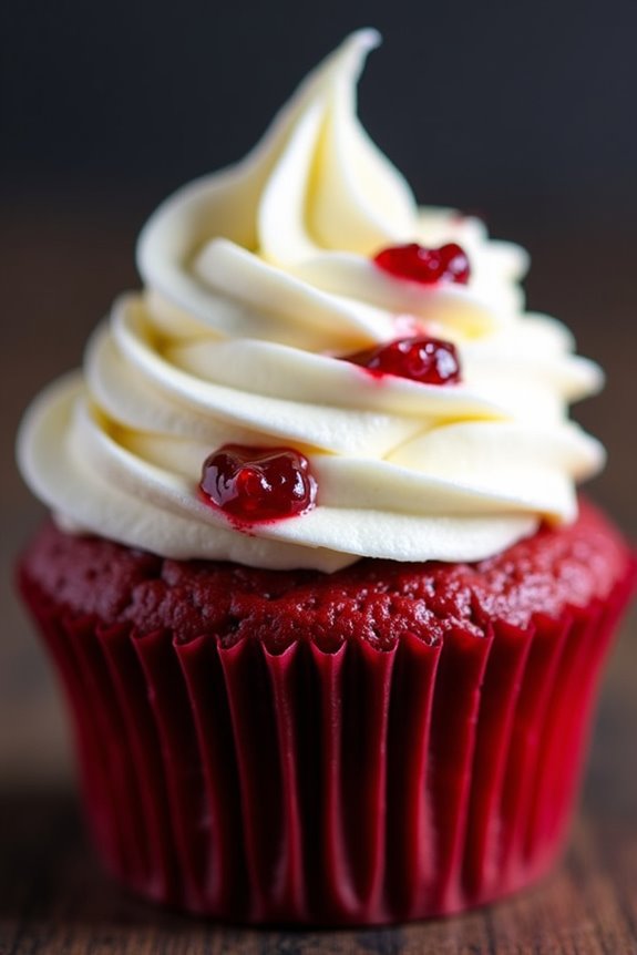 spooky vampire bite cupcakes