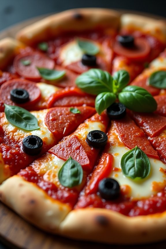 spooky vampire bite pizza