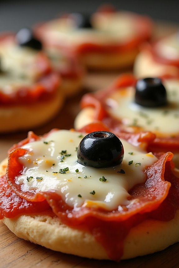 spooky vampire fang pizzas