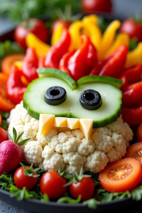 spooky vampire veggie platter