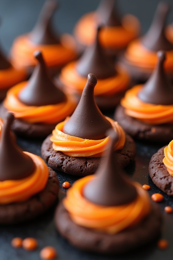 spooky witch hat cookies