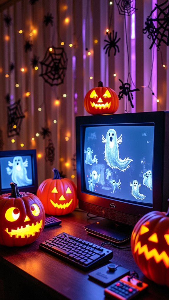 tech inspired halloween decor