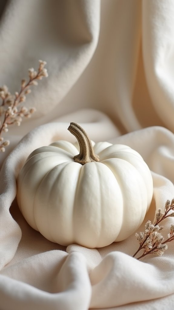 textured fabric pumpkin decor