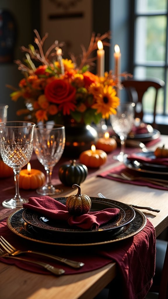 themed halloween dinnerware decor