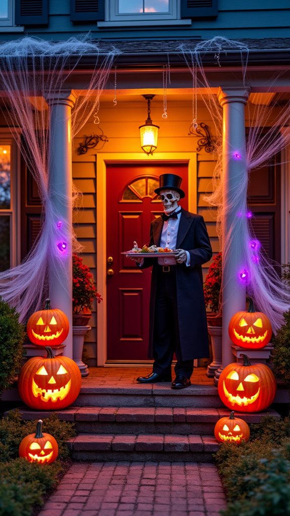 themed porch halloween decorations