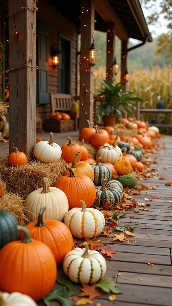 themed pumpkin decor arrangements