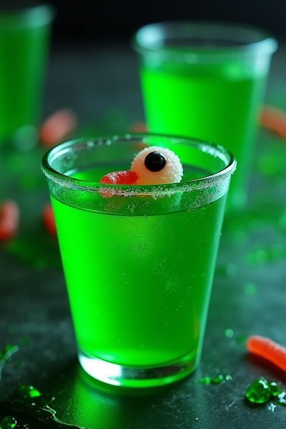 toxic slime halloween jello shots