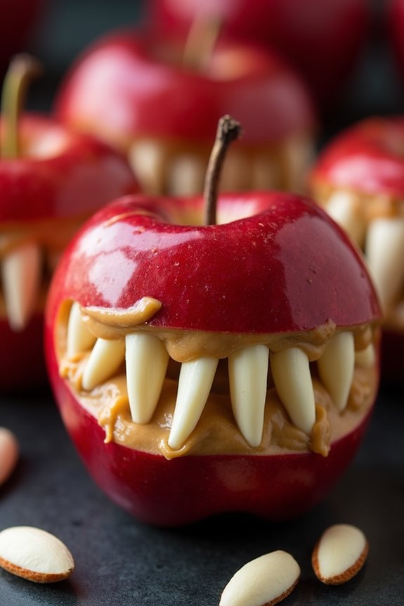 vampire fang apple snack