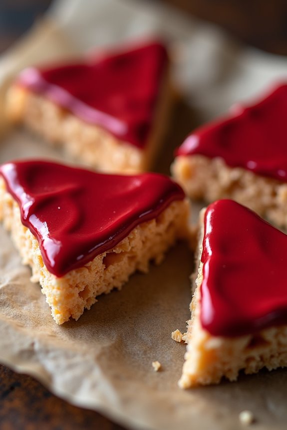 vampire fang rice krispie treats