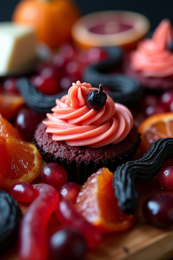 vampire themed candy charcuterie board
