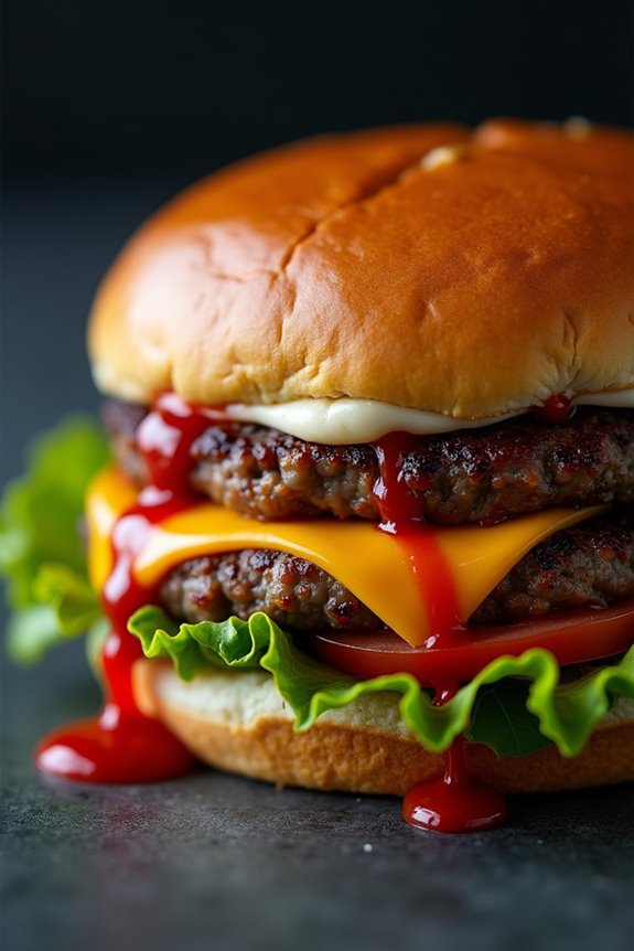 vampire themed stuffed burgers