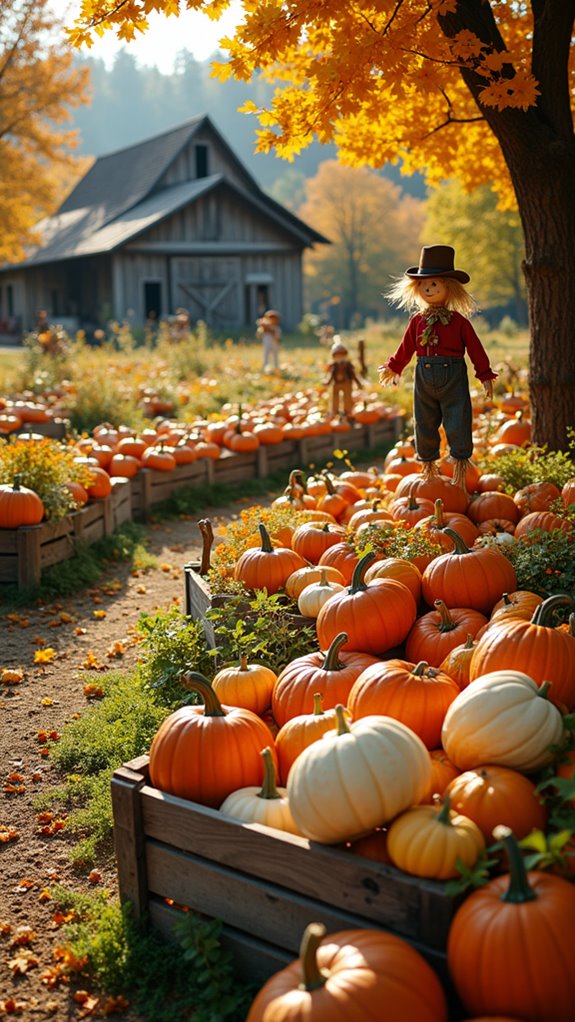 vibrant fall pumpkin exploration