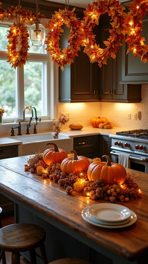 vibrant halloween wreaths and garlands