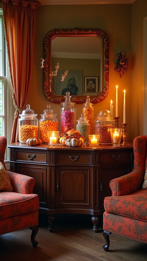 vibrant vintage candy display