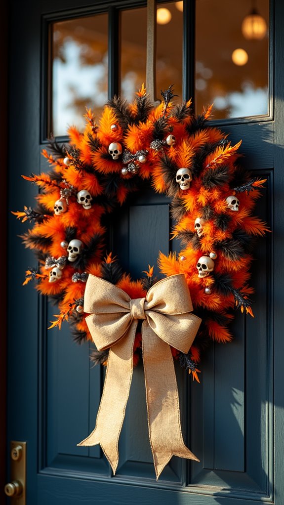vintage halloween door decor