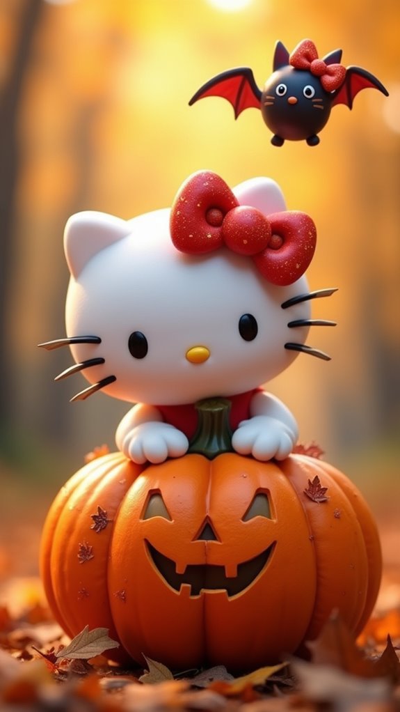 whimsical autumn friendship scene