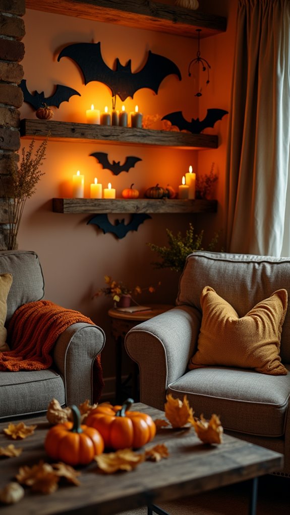 whimsical bat wall decor