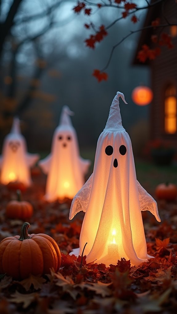 whimsical cheerful ghost lanterns