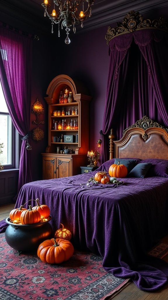 whimsical colorful witch decor