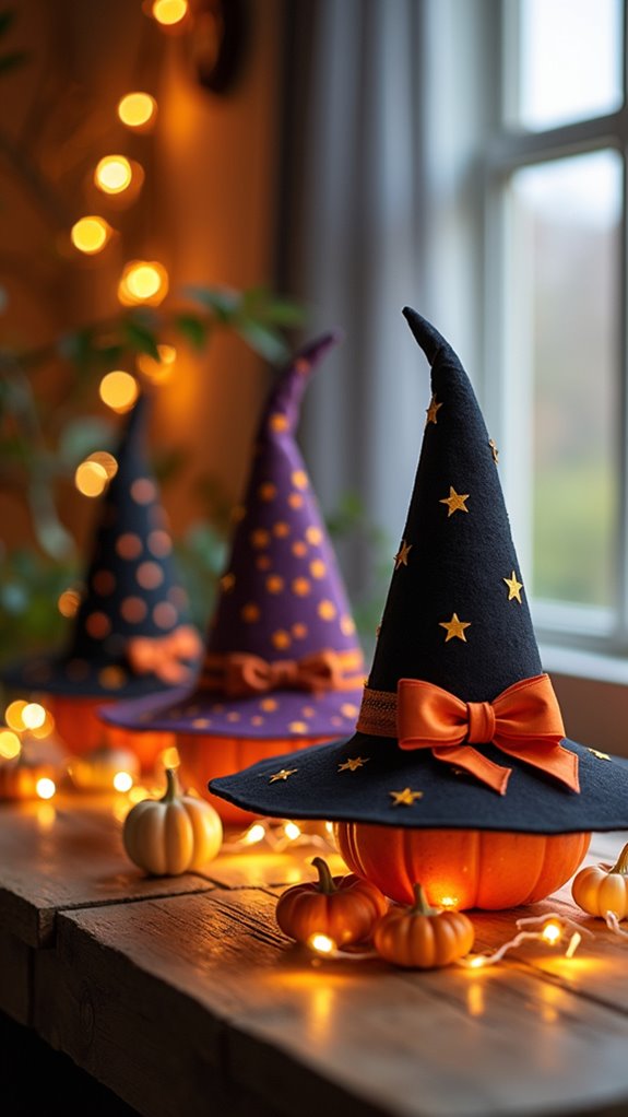 whimsical decorative witch hats