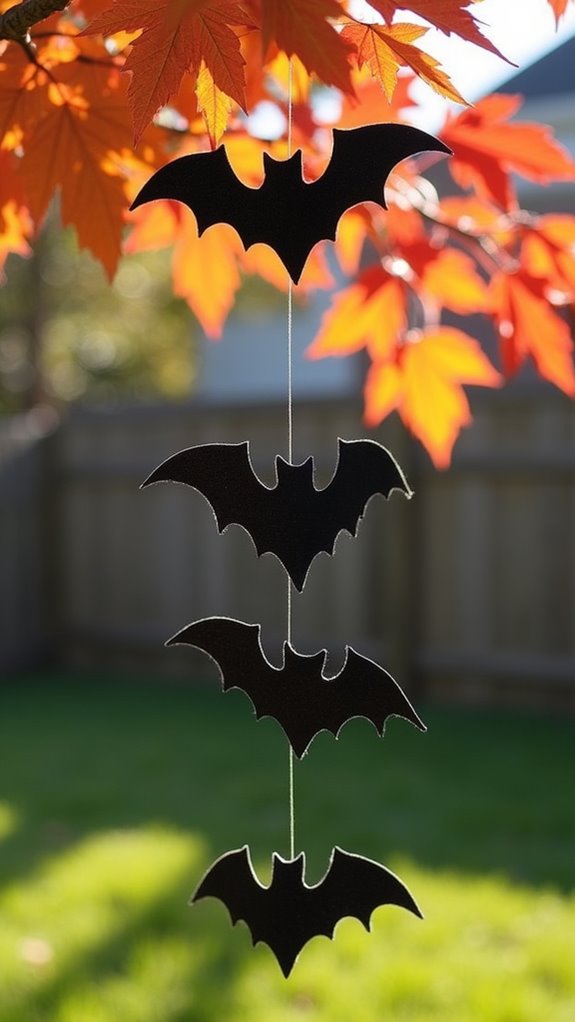 whimsical halloween bat mobile