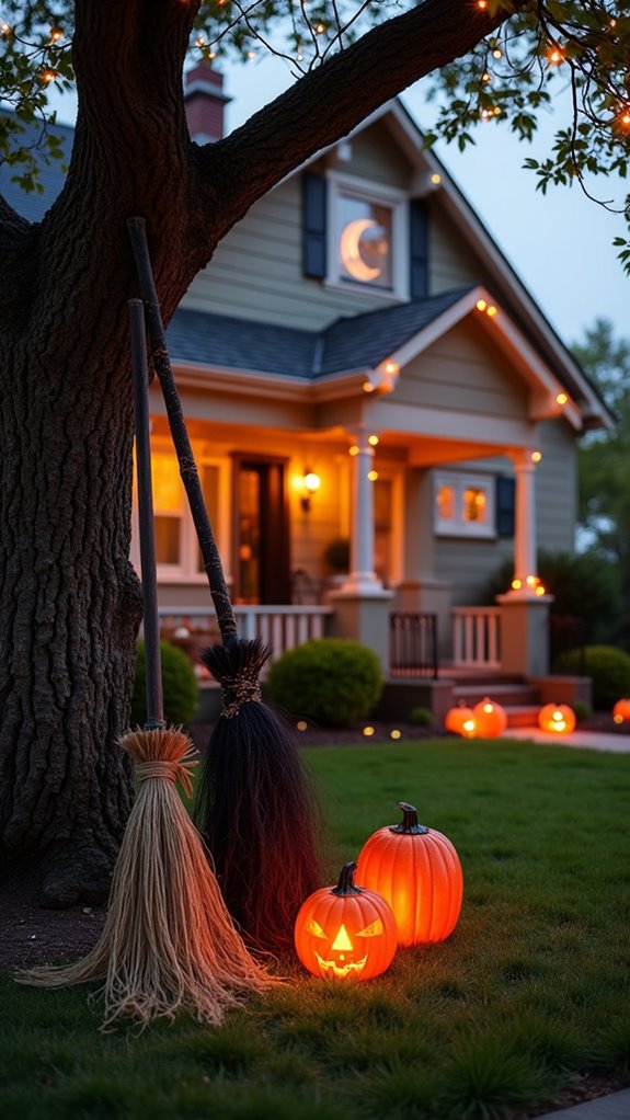 whimsical halloween porch decor