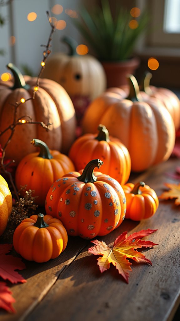 whimsical mini pumpkin centerpieces