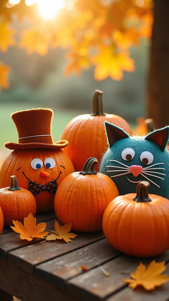 whimsical pumpkin character crafting