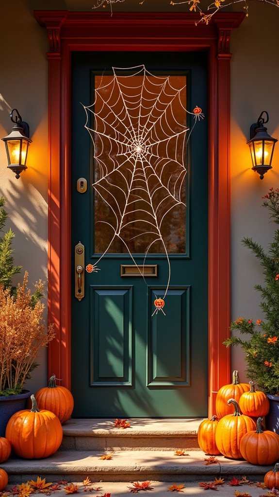 whimsical yarn spider web