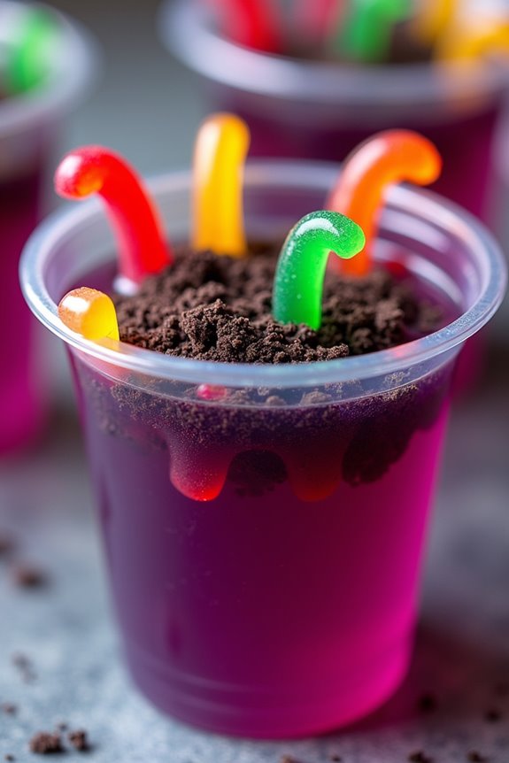 wiggly worm jello cups