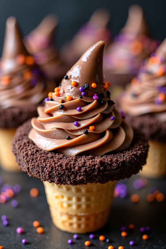 witch hat cake cones